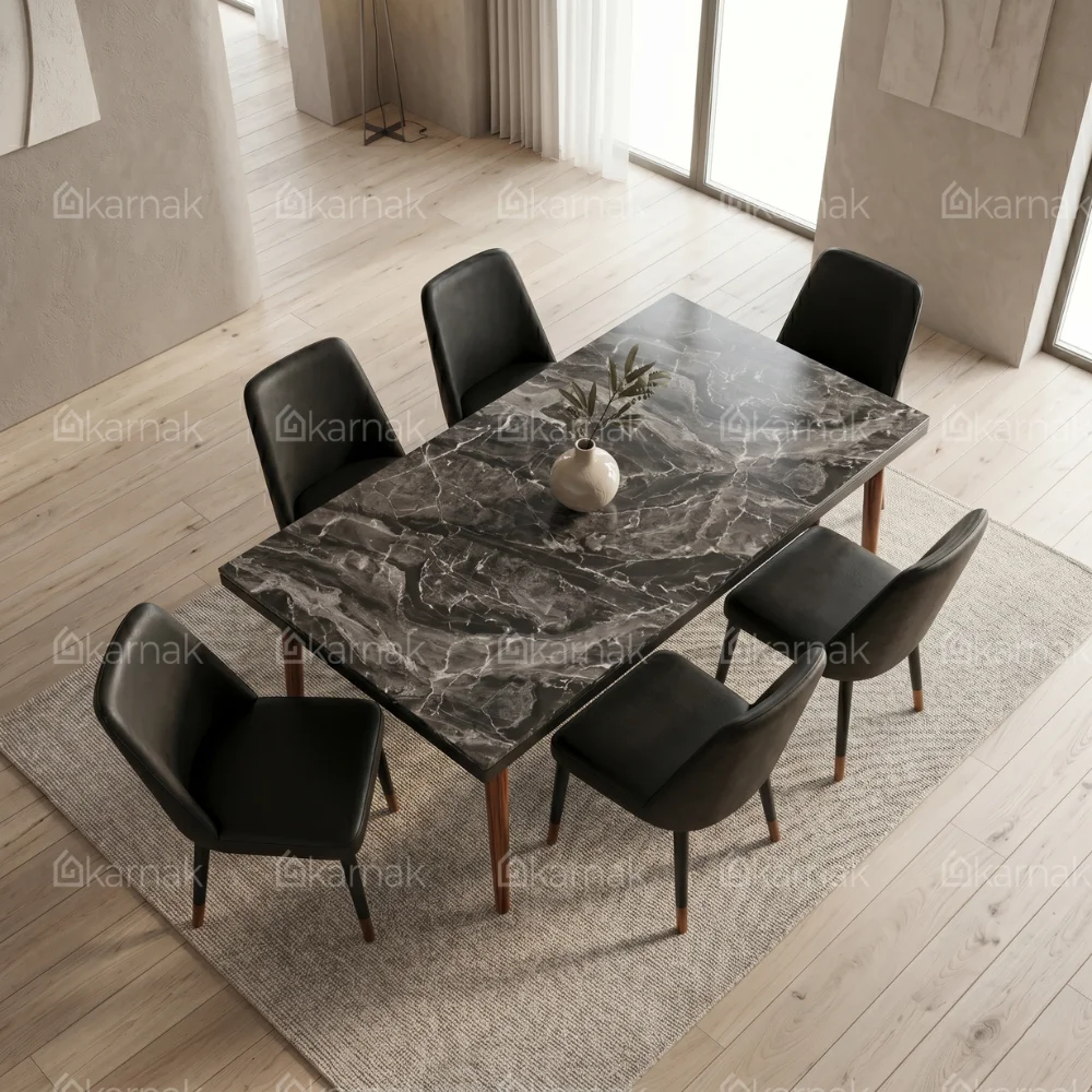 Cllo 1+6 Dining Set – Black
