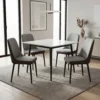 Catallina 1+4 Dining Set – Grey Brown and White Brown