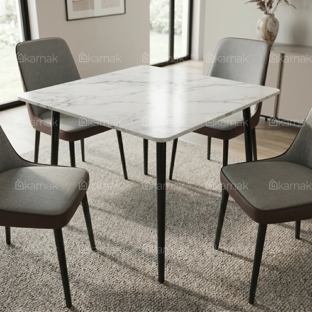Catallina 1+4 Dining Set – Grey Brown and White Brown