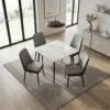 Catallina 1+4 Dining Set – Grey Brown and White Brown