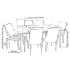 Aydin 1+6 Dining Set – Grey and White