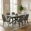 Aydin 1+6 Dining Set – Grey and White