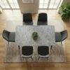 Aydin 1+6 Dining Set – Grey and White