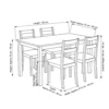 Arctic 1+4 Dining Set – White