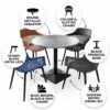 Nadal 1+2 and 1+4 MDF Round Top Dining Set – Olivio