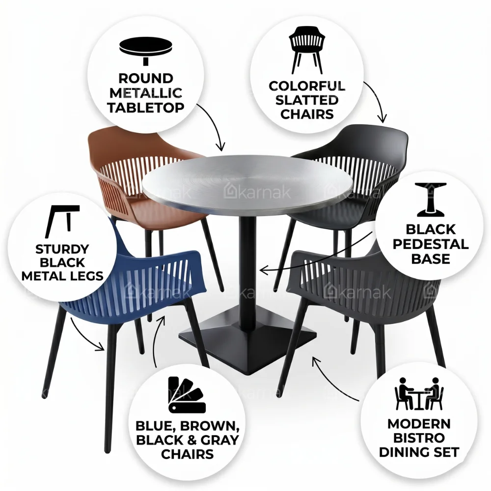 Nadal 1+2 and 1+4 MDF Round Top Dining Set – Olivio
