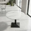 Crete Round Dining Table with Ceramic Top – White