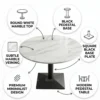 Crete Round Dining Table with Ceramic Top – White