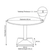 Crete Round Dining Table with Ceramic Top – White