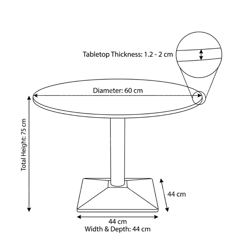 Crete Round Dining Table with Ceramic Top – White