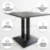Grigio Ceramic Rectangular Dining Table