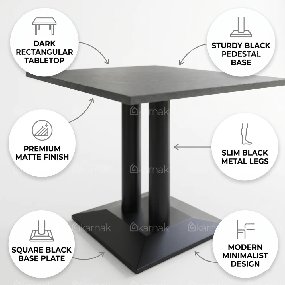 Grigio Ceramic Rectangular Dining Table