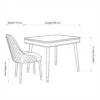 Ridona Dining Set with Marble Top- Beige Brown