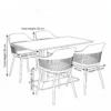 Connubia 1+4 MDF Rectangular Top Dining Set – Olivio