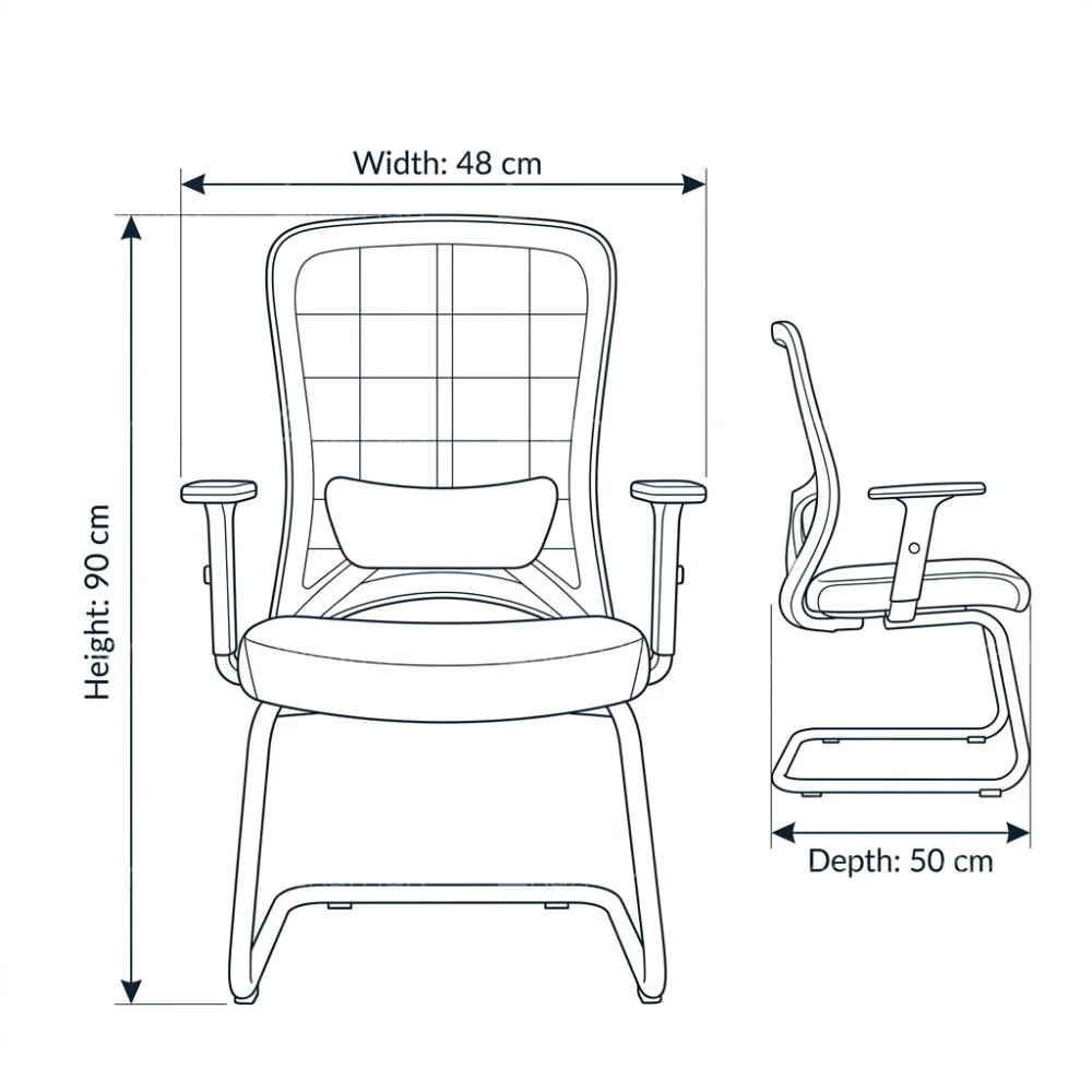 Sammy Visitor Chair Fix Handle
