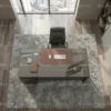 Keno Executive Desk-Walnut & Grey