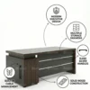 Keno Executive Desk-Walnut & Grey