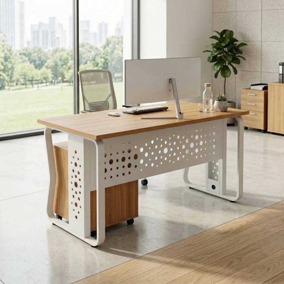 Victoria Office Table – Cherry White…