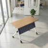 Duplex Folding Training Table White & Oak