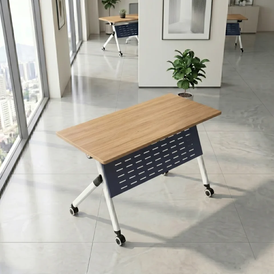Duplex Folding Training Table White & Oak…