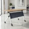Duplex Folding Training Table White & Oak