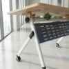 Duplex Folding Training Table White & Oak