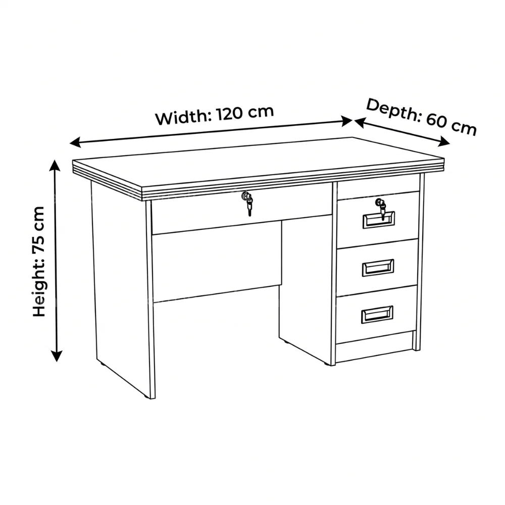 Waterloo Office Table – Coffee