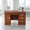Rayan Office Table – Coffee Oak