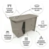 Raul Office Table – Oak Grey + Khaki
