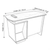 Raul Office Table – Oak Grey + Khaki