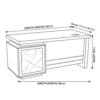 Duplex Office Table – Coffee + Khaki