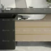 Alvin Office Table – Wenge + Grey