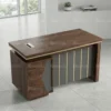 London Office Table – Oak + Khaki