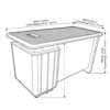 Quataro Office Desk – Oak + Khaki