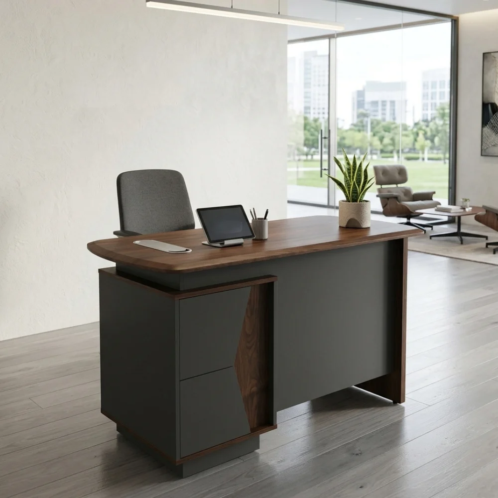 Raul Office Table – Grey