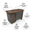 Raul Office Table – Grey