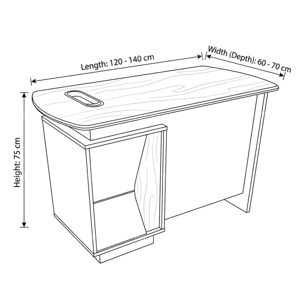 Raul Office Table – Grey