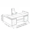 Rimi Office Desk 1.6 – Coffee + Grey