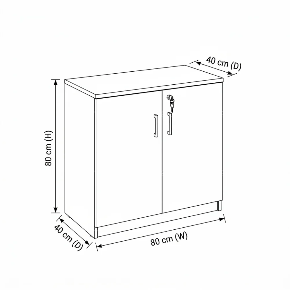 Royalcraft Wooden Low Cabinet – White
