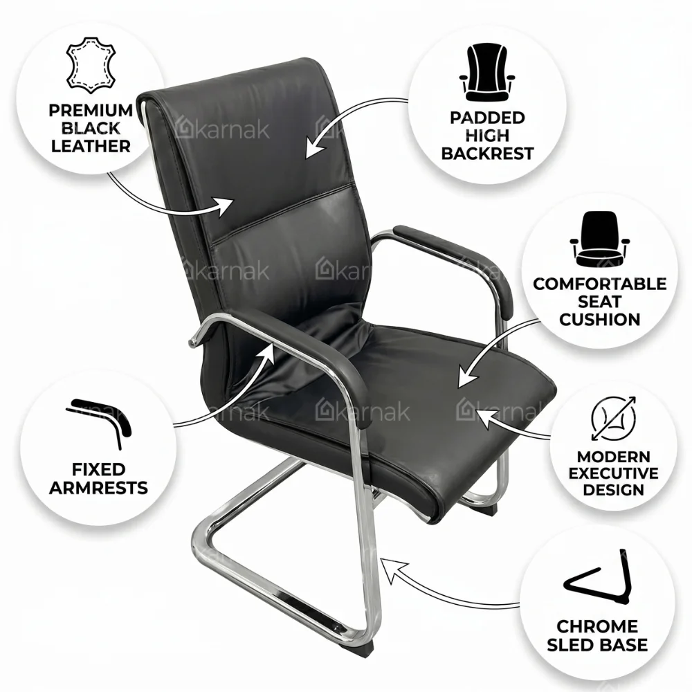 Spanio Visitor Chair – Black