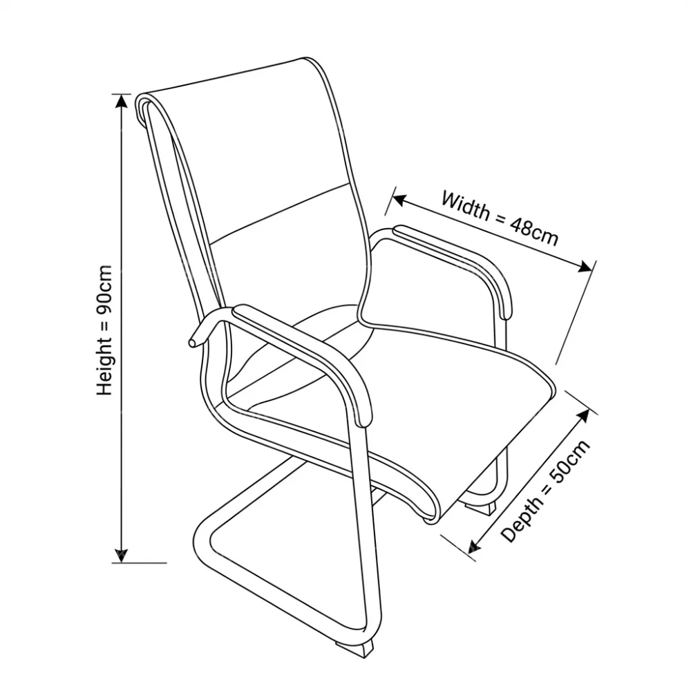 Spanio Visitor Chair – Black