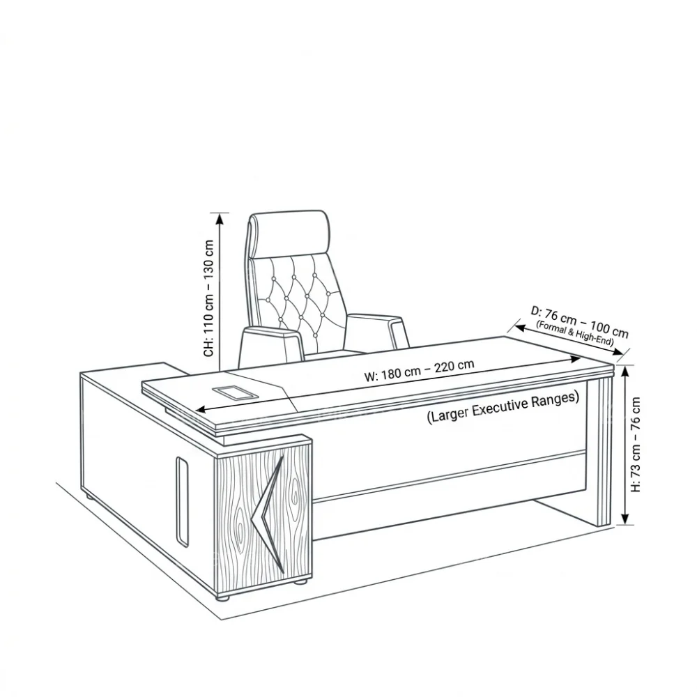 Tami Office Desk 1.6 – Oak + Khaki