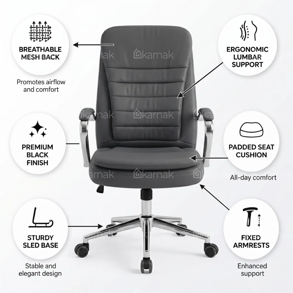 Tango Medium Back Office Chair – Black