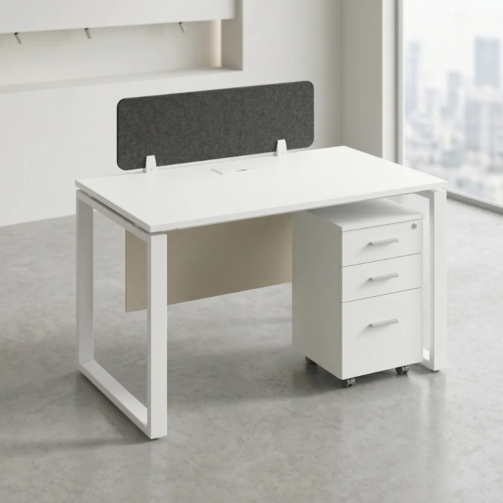 Single Person Trendora Workstation -White