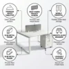 Trendora Two Person Workstation – White