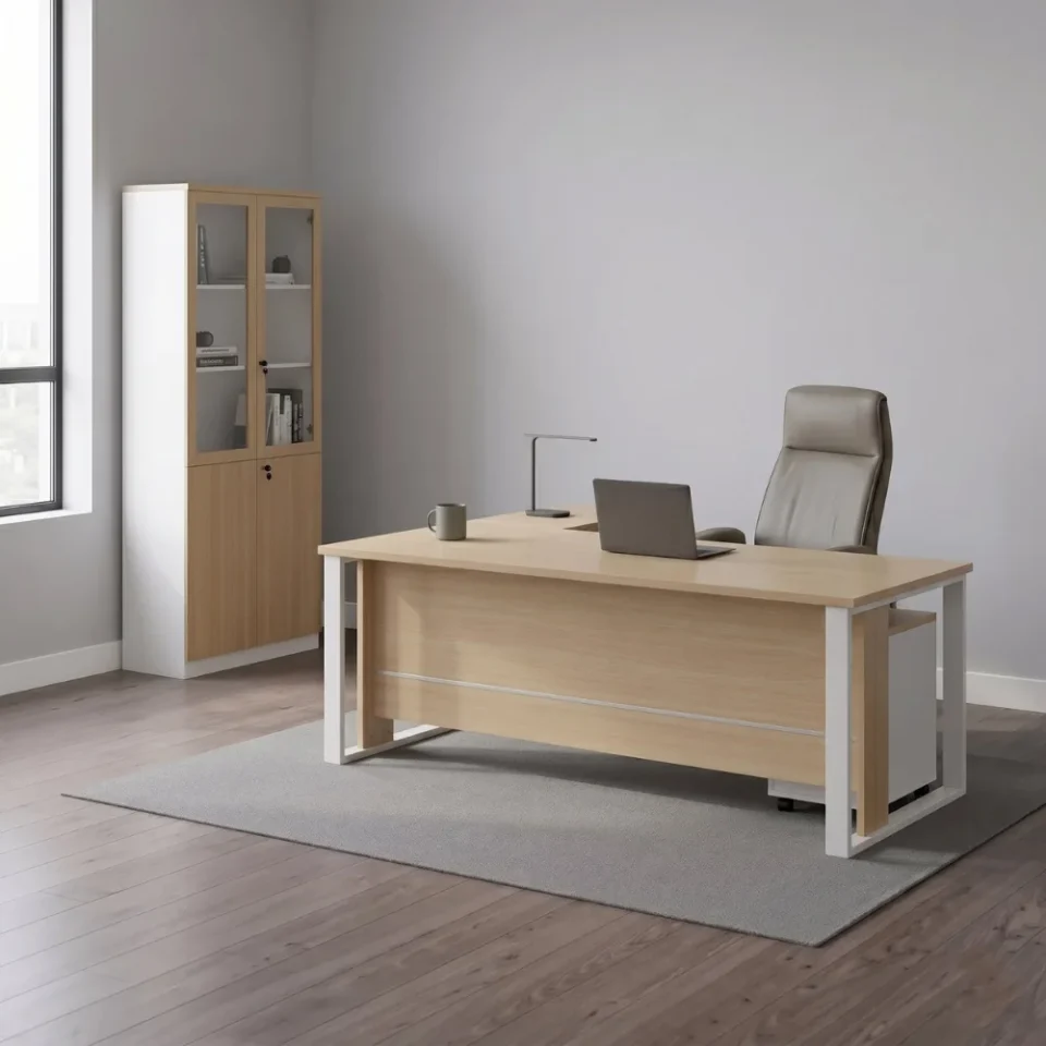 Urban Aura Office Table – Oak…