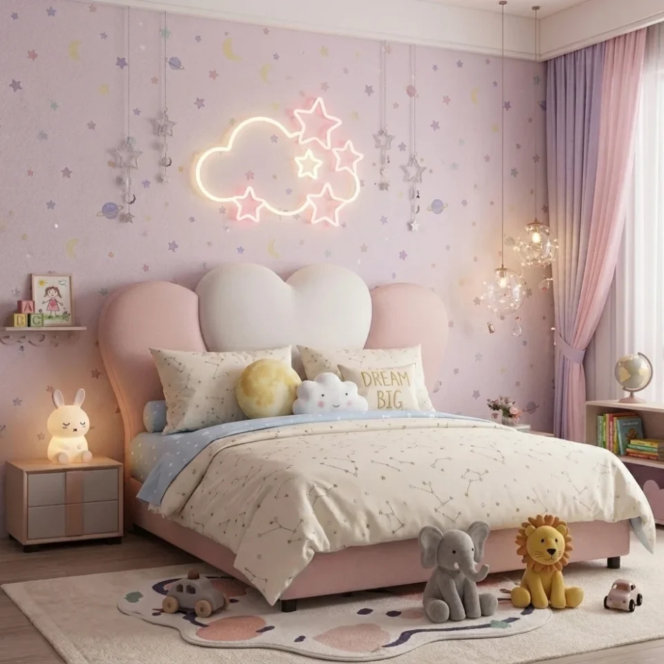 Heartelle Heart Kids Bed – Pink…