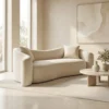 Aureli Velvet 3-Seater Sofa – Beige