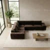 Inora 4-Seater Sectional Sofa – Chocolate