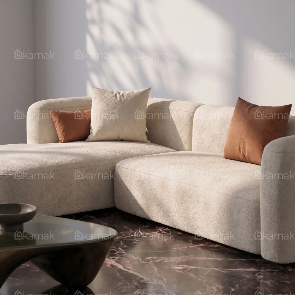 Chaivora Chaise L-Shape Sofa – Beige